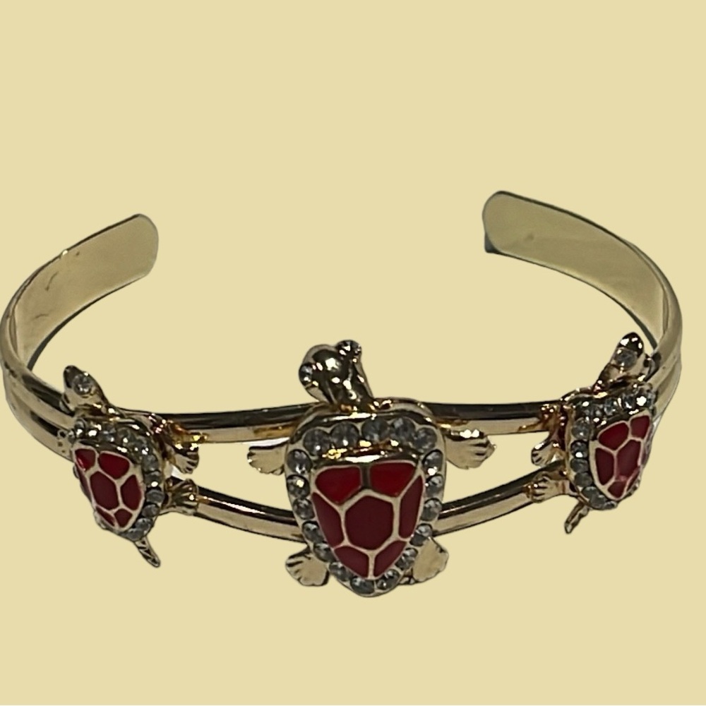 Turtle Cuff Bracelet with Movable Tail, Legs and Head